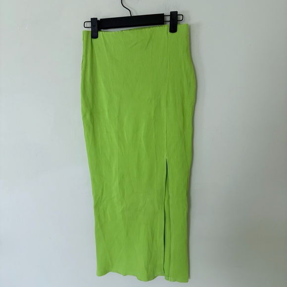 NWOT lulus Absolute Edge Lime Green Sleeveless Two-Piece Bodycon Midi Dress READ - Picture 8 of 11